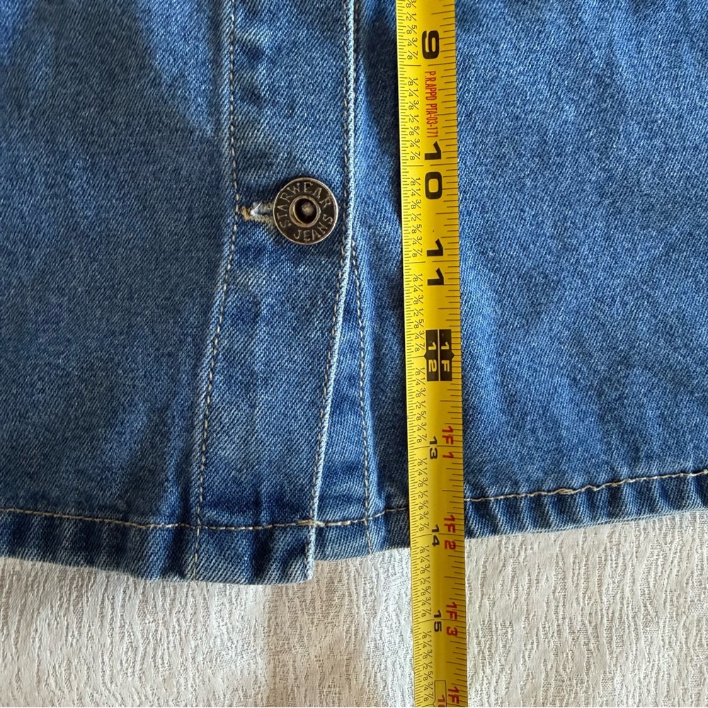 Womens Size 7/8 Denim Mini Skort Belted Cargo Pockets Y2K - Picture 10 of 13
